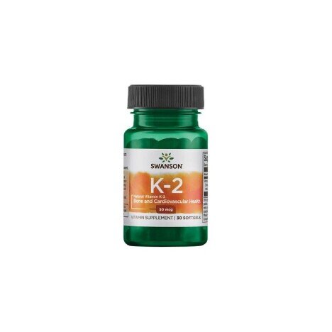 Swanson Vitamin K2 - Natural, 50mcg - 30 Capsule